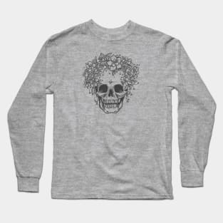 Floral Skull Long Sleeve T-Shirt